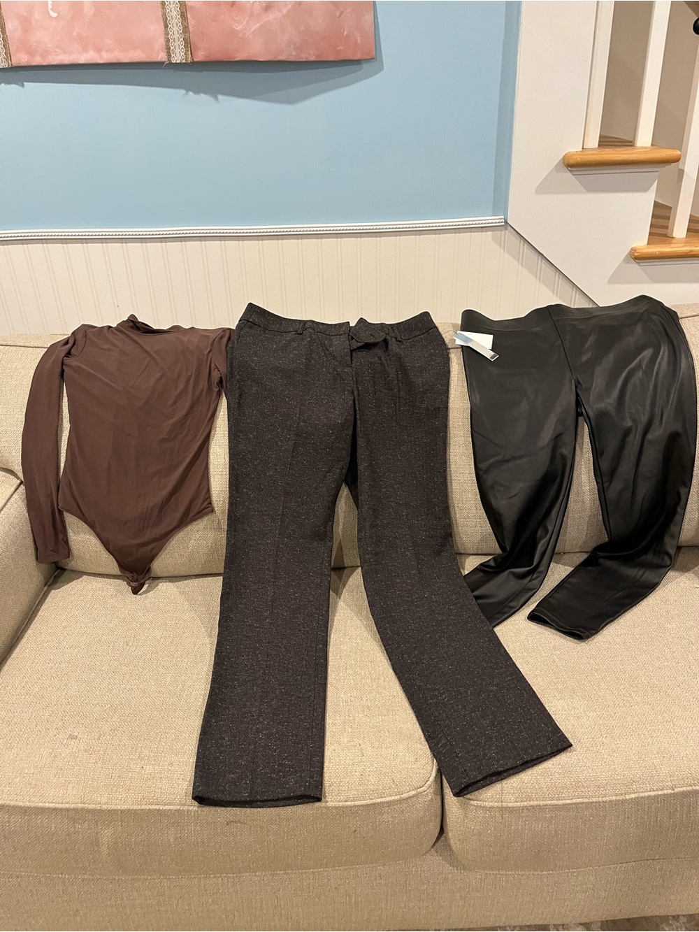 Women's Charcoal Sparkle Flare Pants and lot of Clothes